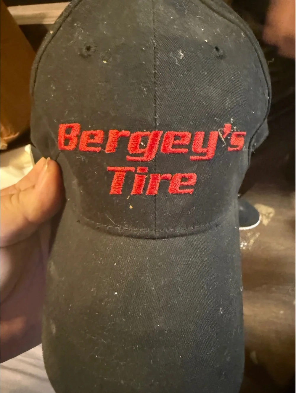 Black Bergley's Tire Embroidered Baseball Cap Hat